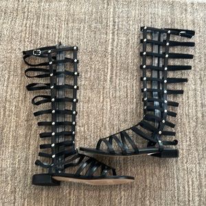 Stuart Weitzman Black Gladiator Sandal- 7.5 US